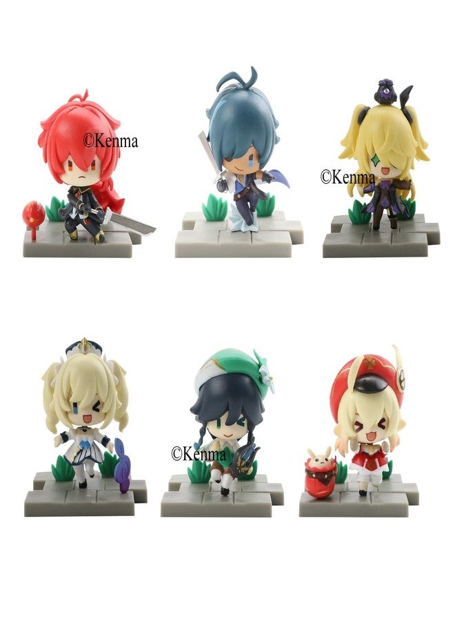 KENMA Genshin Impact Set Of 6 Action Figures Pvc 7-8 Cms Anime Figurine Weeb Manga Collectible Model Toys - Image 3